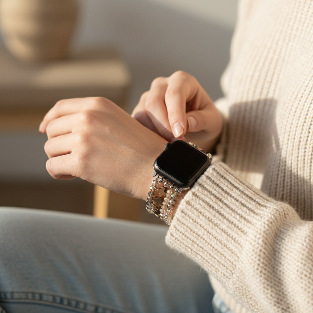 Bracelet Apple Watch en jaspe Imperial Earth