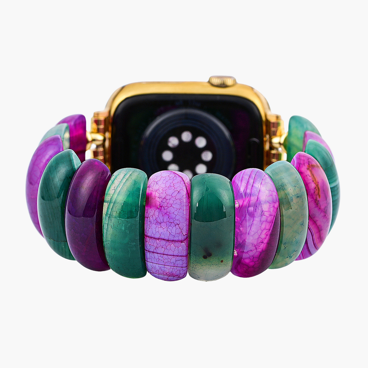 Bohemian Jewel Achat Stretch Apple Watch Armband