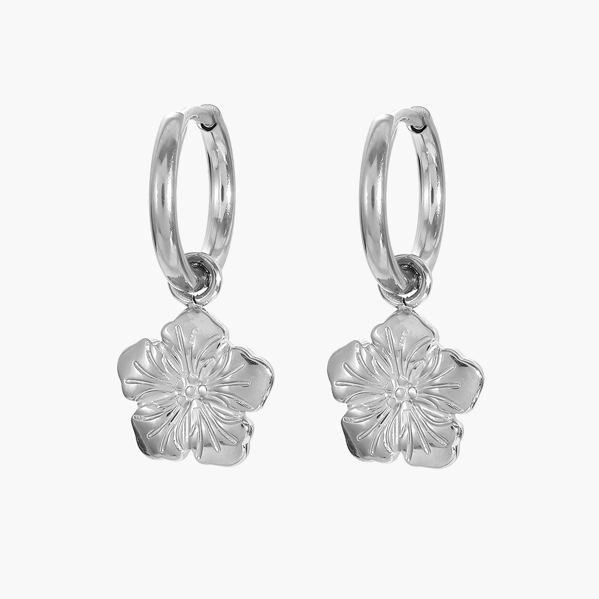 Boucles d'oreilles créoles Bloom Charm