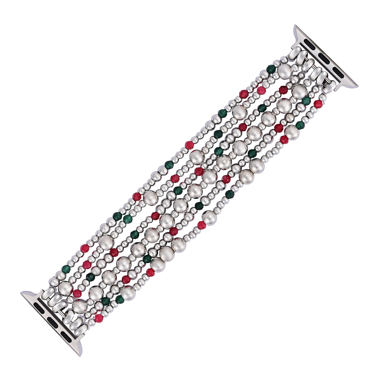 Weihnachts-Silber-Magie-Stretch Apple Watch Armband