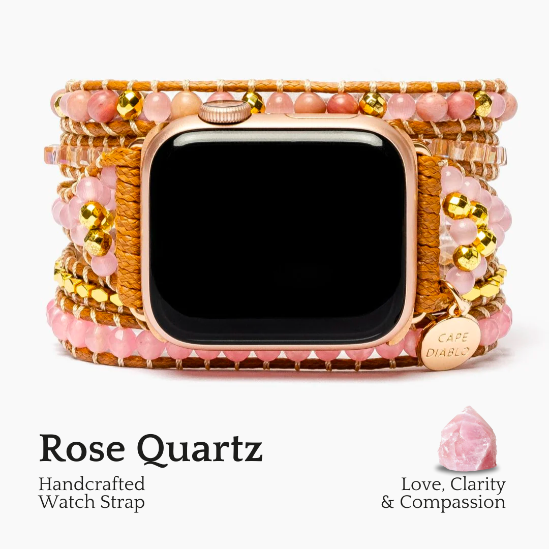 Bracelet Apple Watch en quartz rose doré