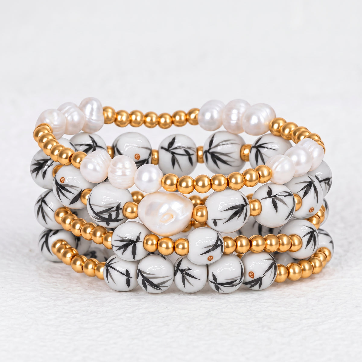 Porcelain Garden Bamboo Mist Armbandset