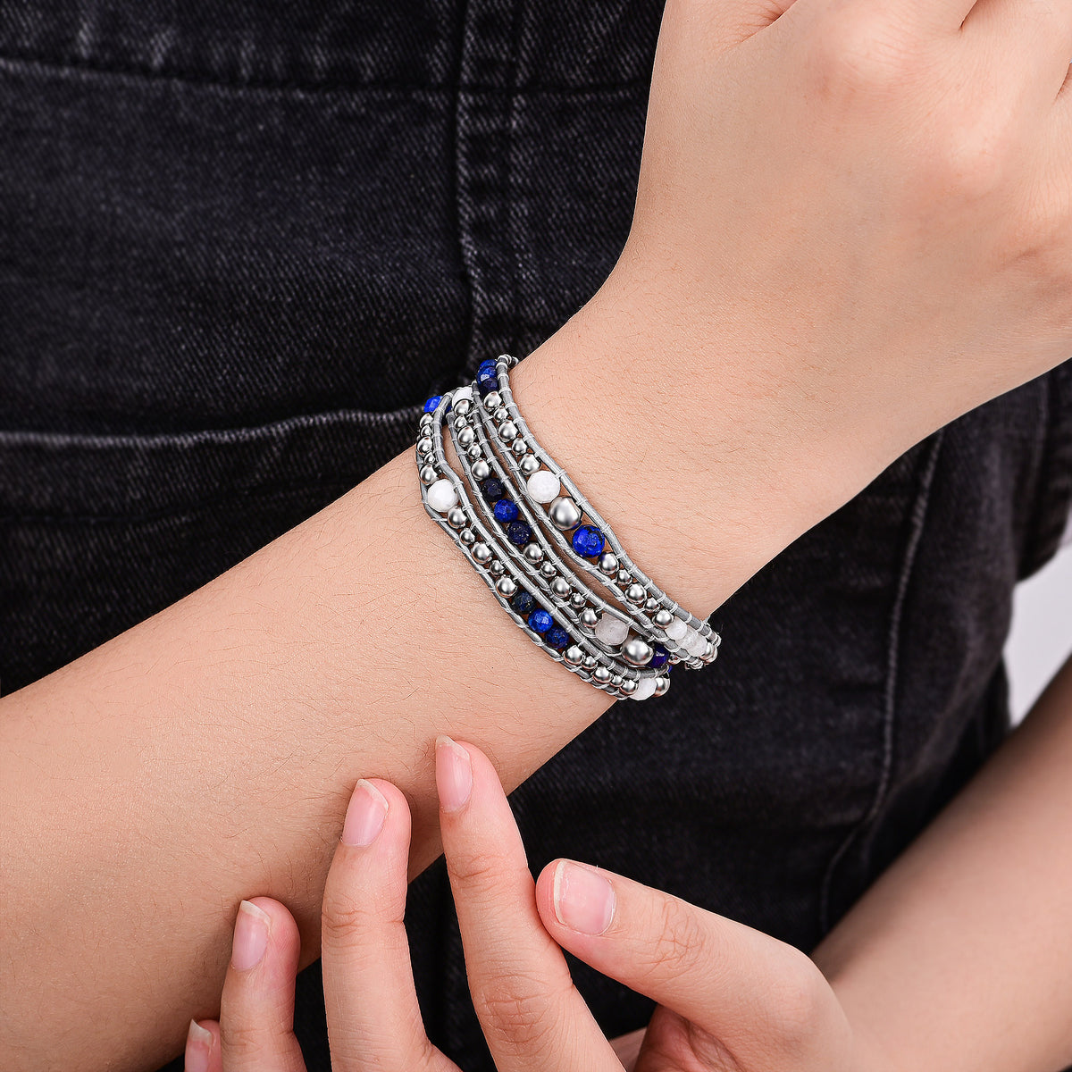Himmlisches Lapis-Schutzwickelarmband