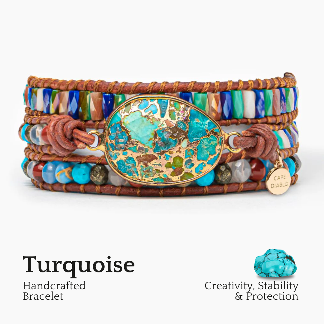 Türkisfarbener Löwinnen-Energiearmband