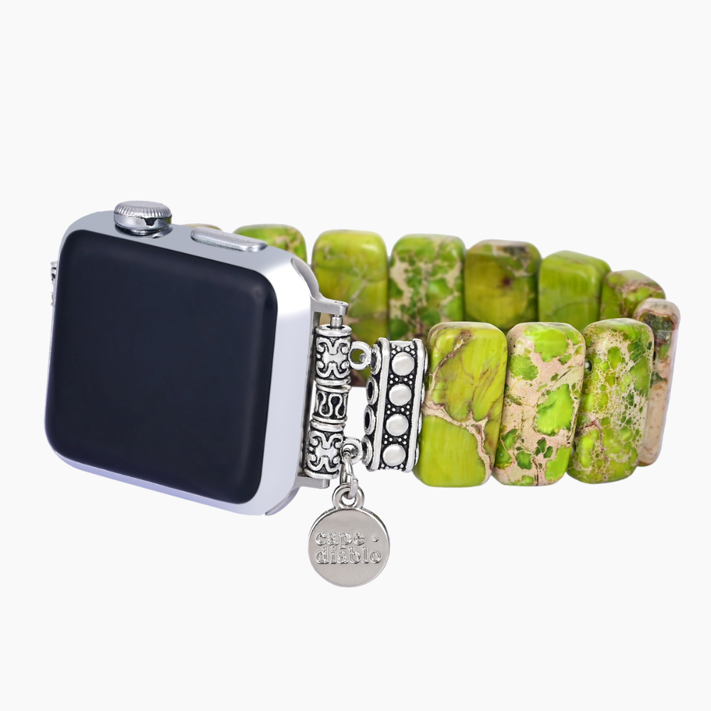 Lime Tibetan Jasper Stretch Apple Watch Armband