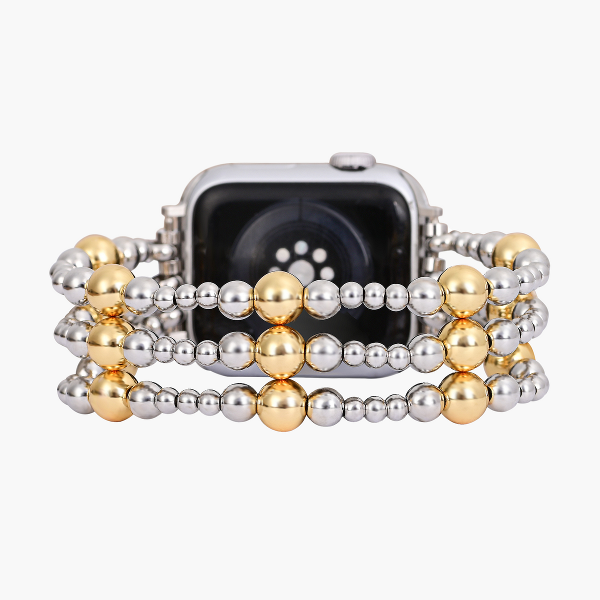 Silver Ember Stretch Apple Watch Armband