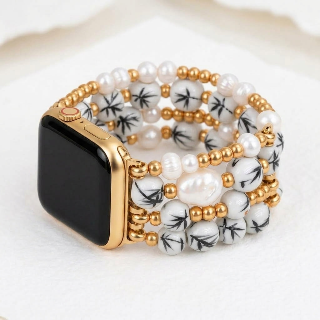Bracelet Apple Watch Porcelain Garden Bamboo Mist