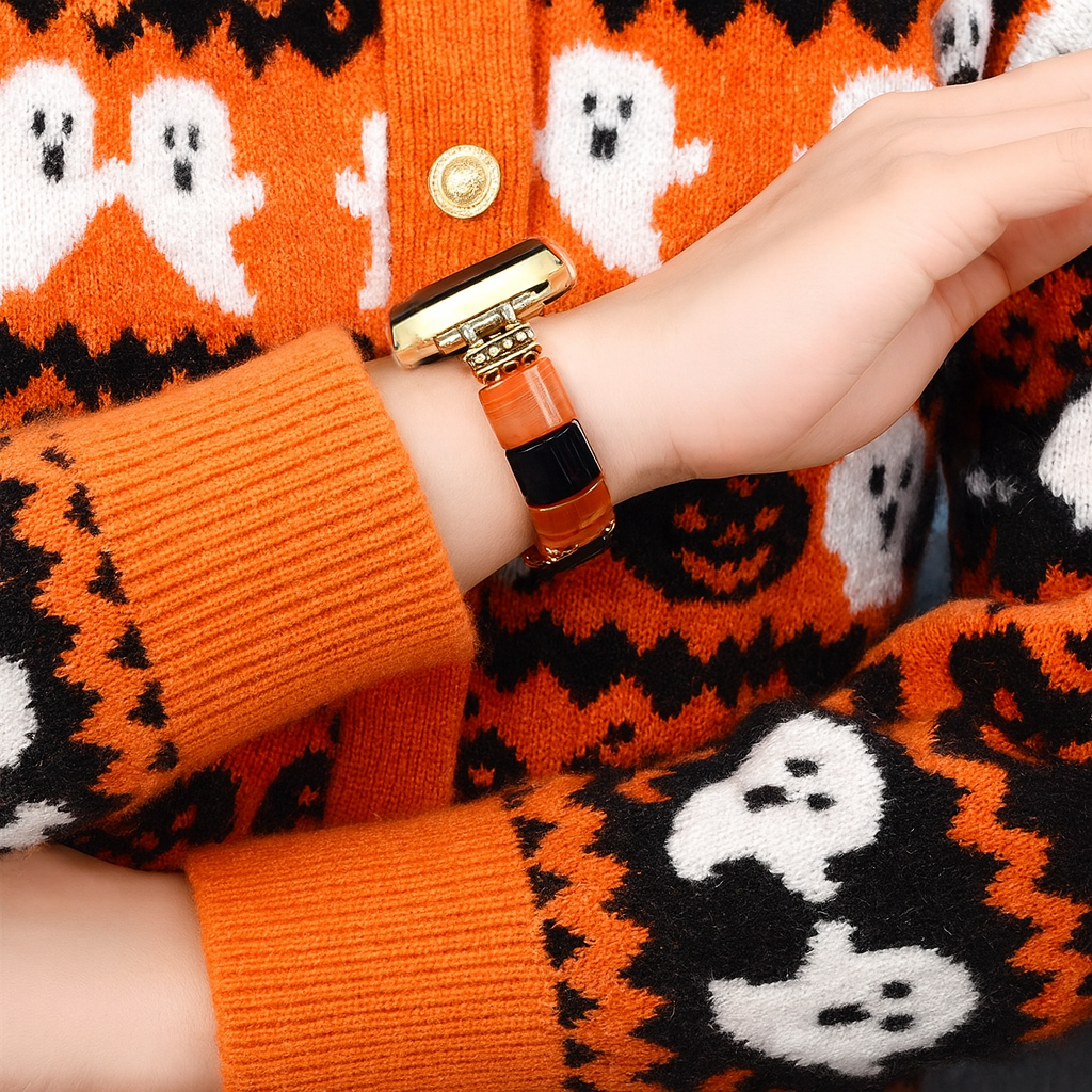 Haunted Stripes Halloween Apple Watch Armband