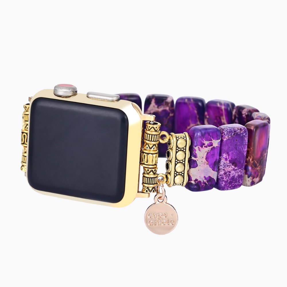 Indigo Tibetischer Jaspis Stretch Apple Watch Armband