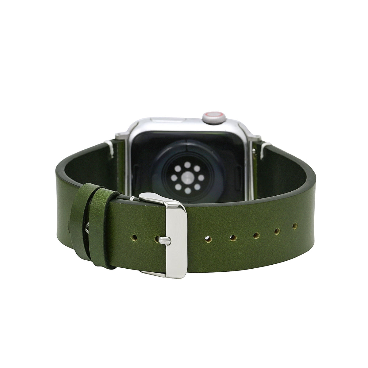 Grünes Lederarmband für Apple Watch Herren