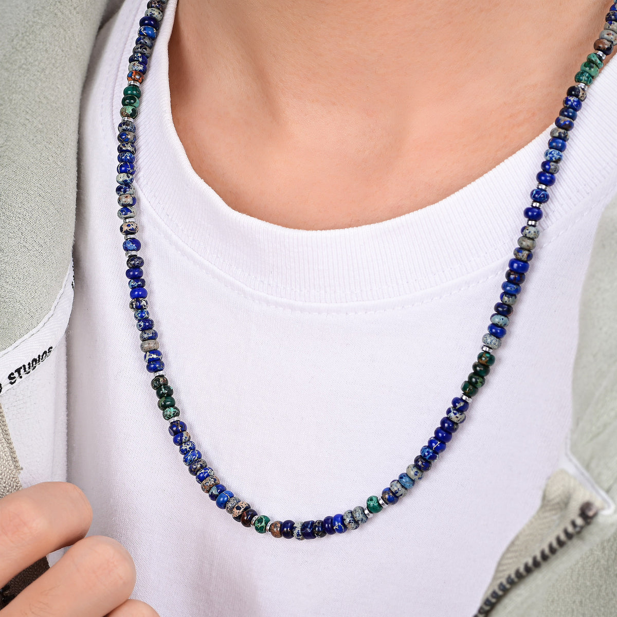 Herren Robustes Jasper Halsband