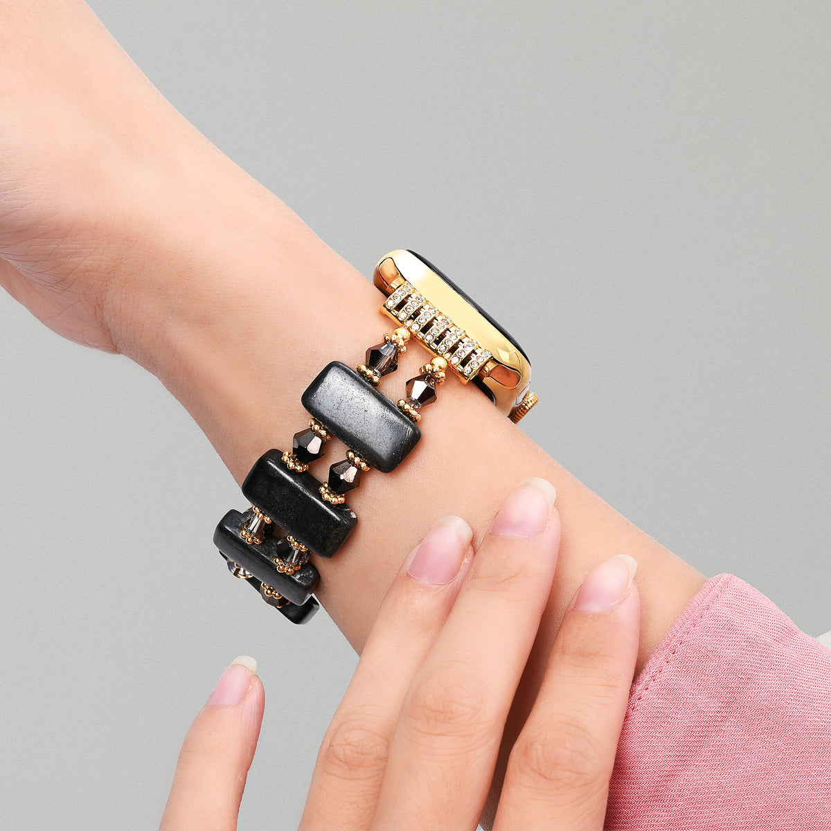 Bracelet extensible Obsidian Muse Apple Watch