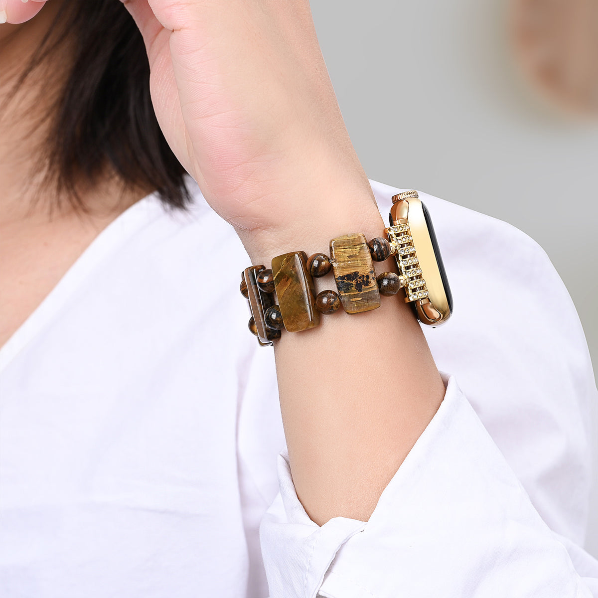 Golden Tiger Strength Apple Watch Armband