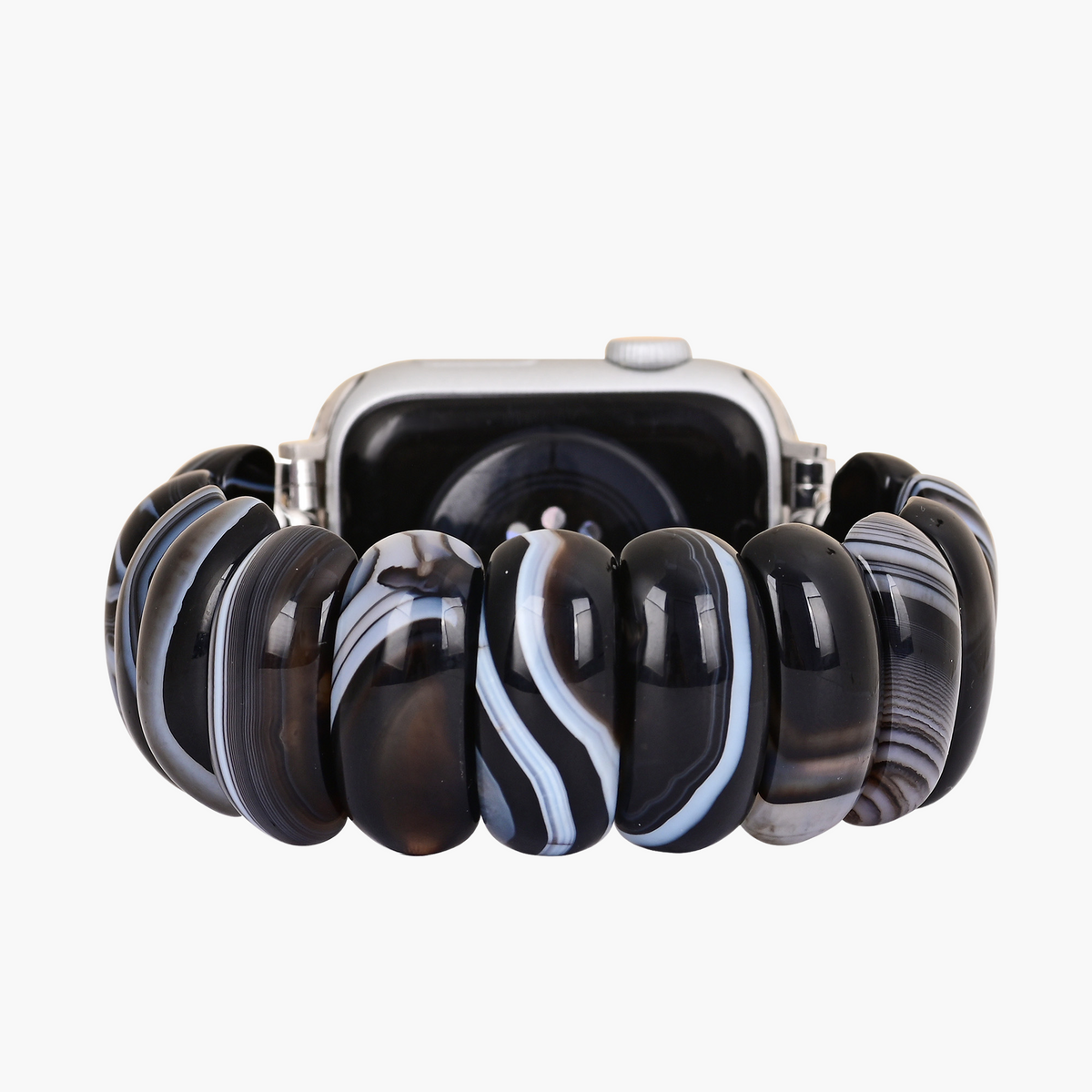 Schwarzer Marmor Achat Apple Watch Armband