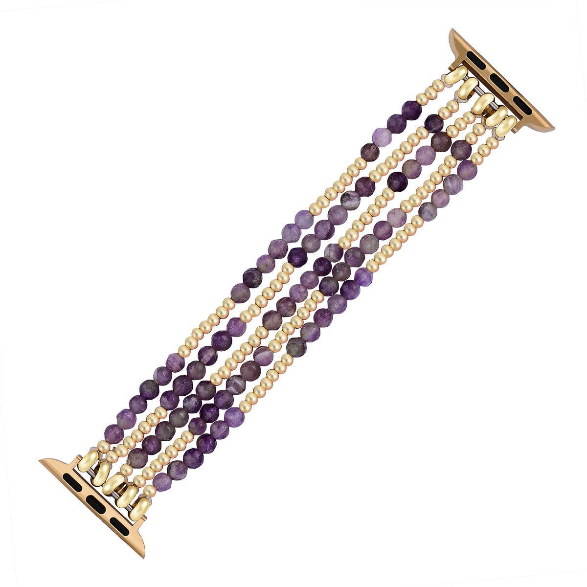 Bracelet extensible Golden Violet Amethyst pour Apple Watch