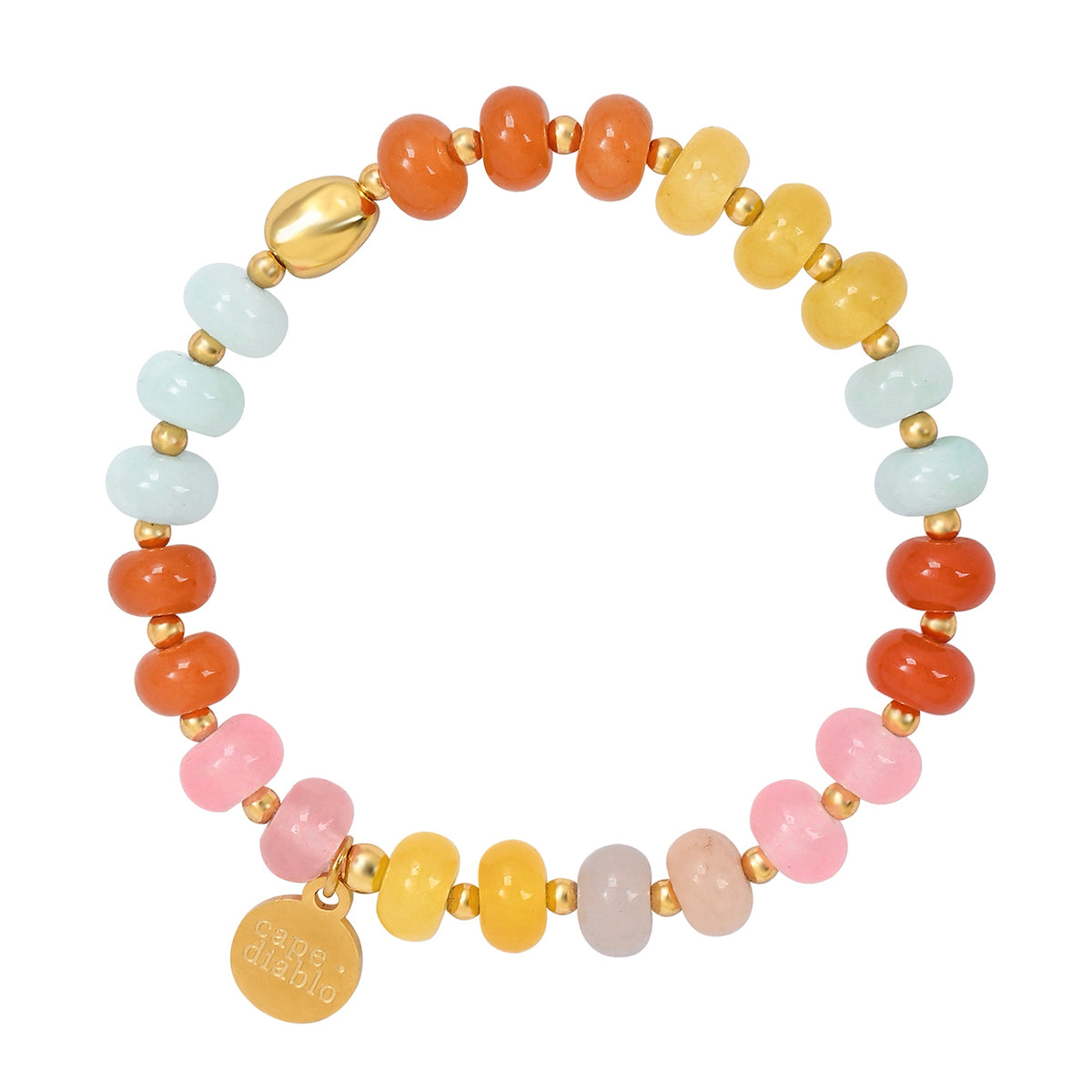 Bernstein-Jade-Blüten-Armband