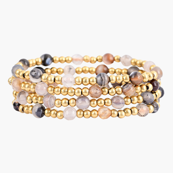 Ensemble de bracelets Agate Élégance