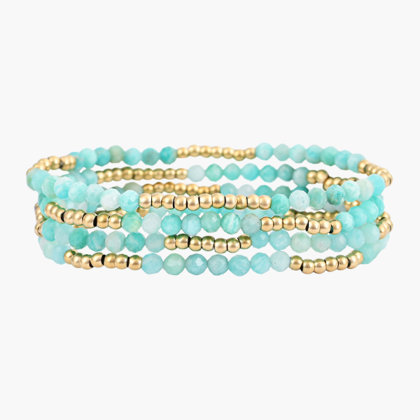 Ensemble de Bracelets en Amazonite Lumineuse