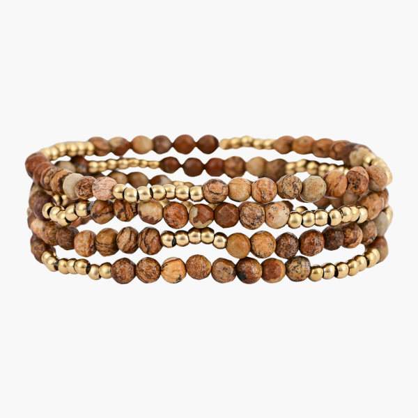 Golden Earth Jasper Armband Set