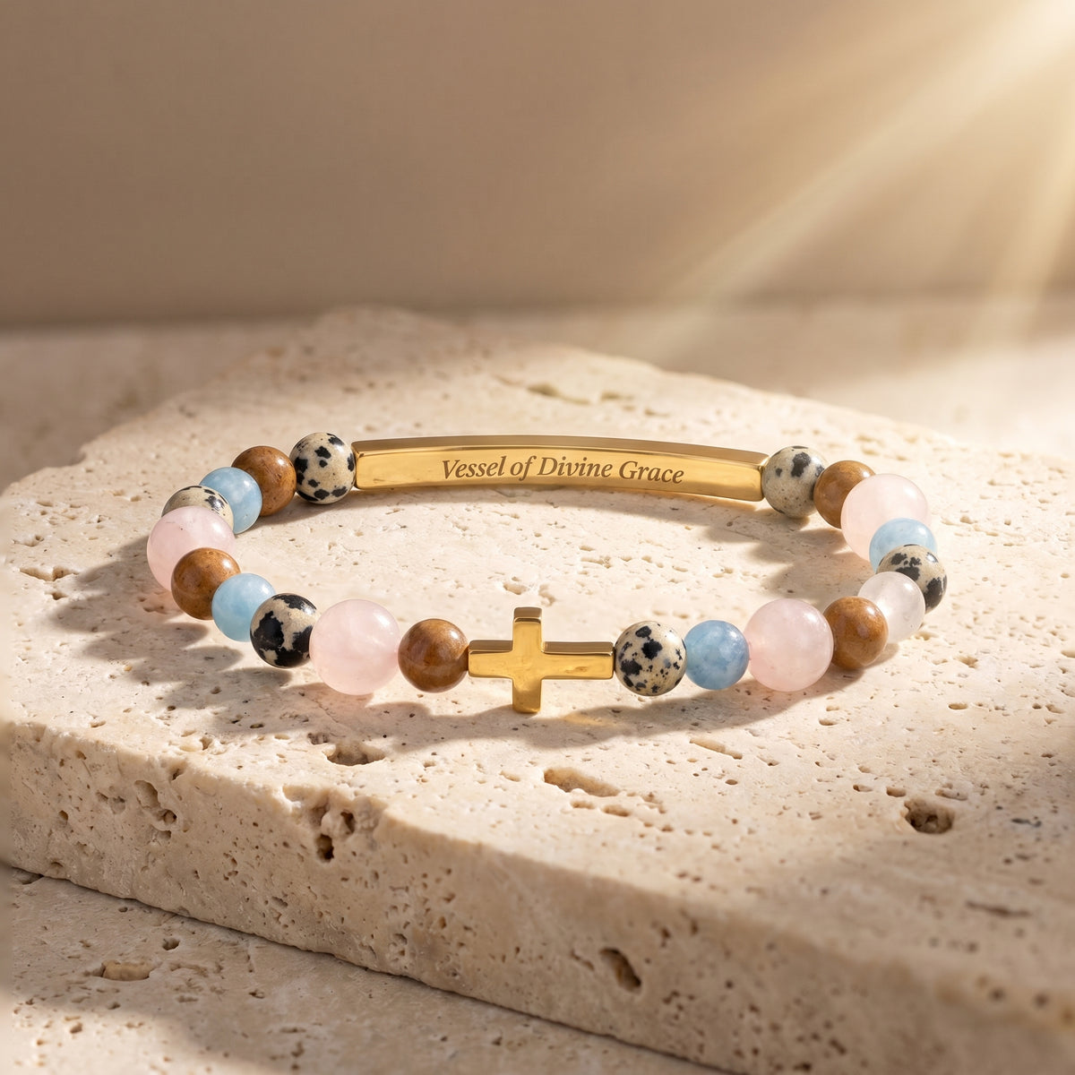 Armbänder mit geheimnisvoller Botschaft „Vessels of Purpose“ in Mehrfarbig