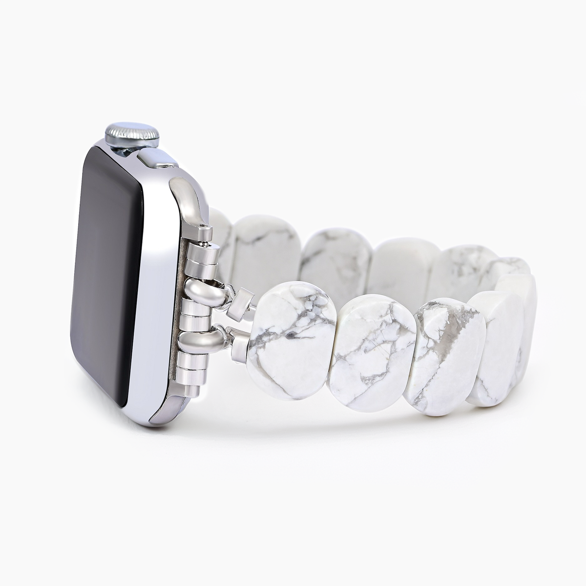 Verspieltes Howlite Stretch Apple Watch Armband