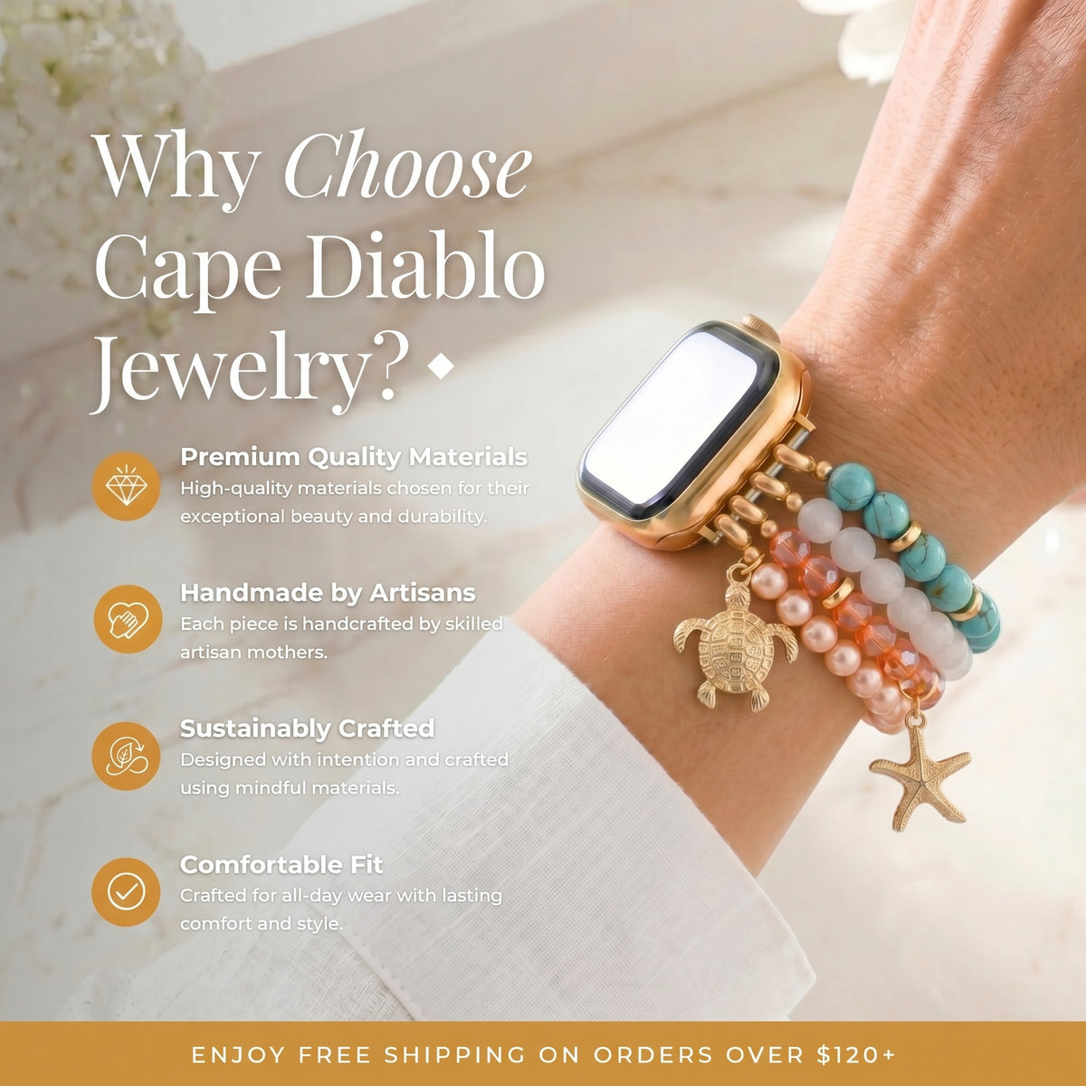 Bracelet Apple Watch Coastal Glow Stretch