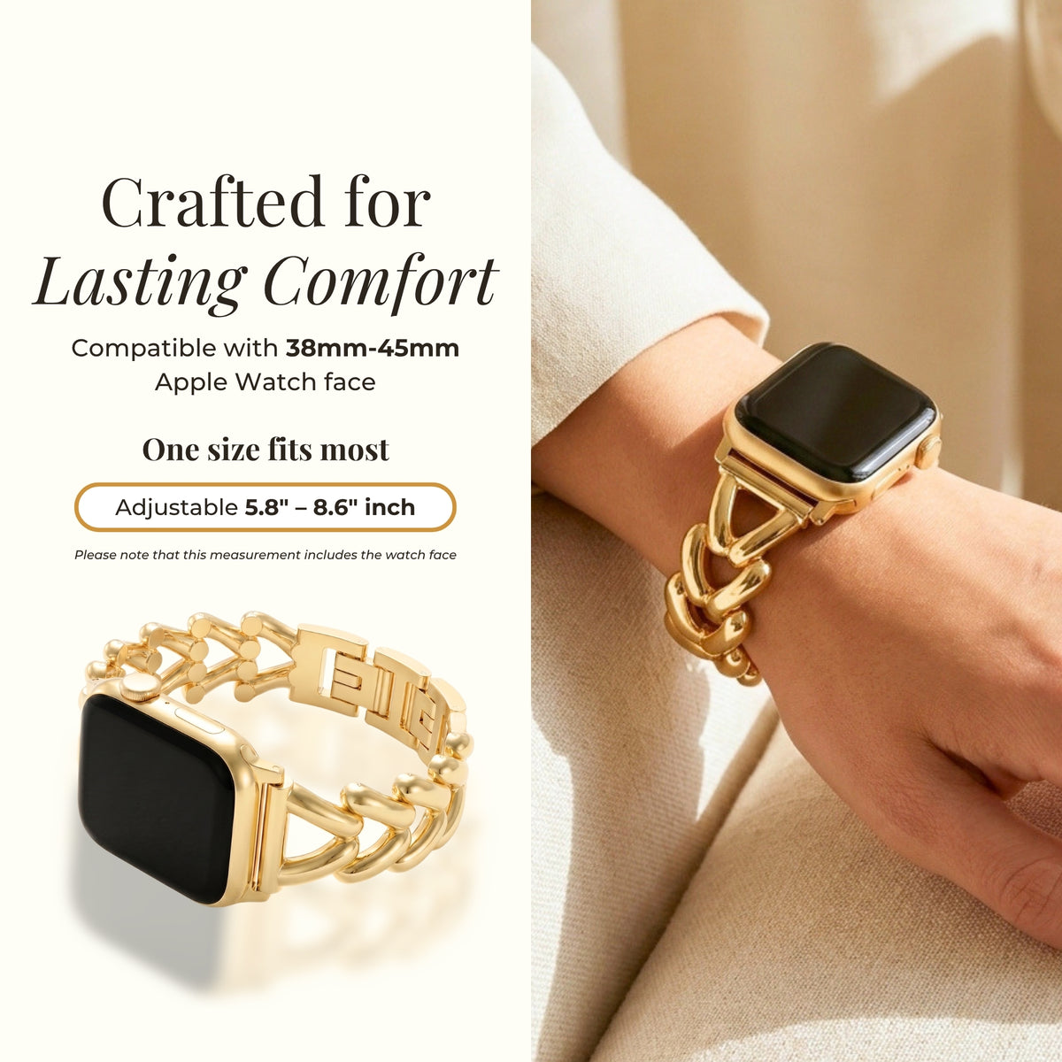Goldenes Geflochtenes Luxusarmband für Apple Watch