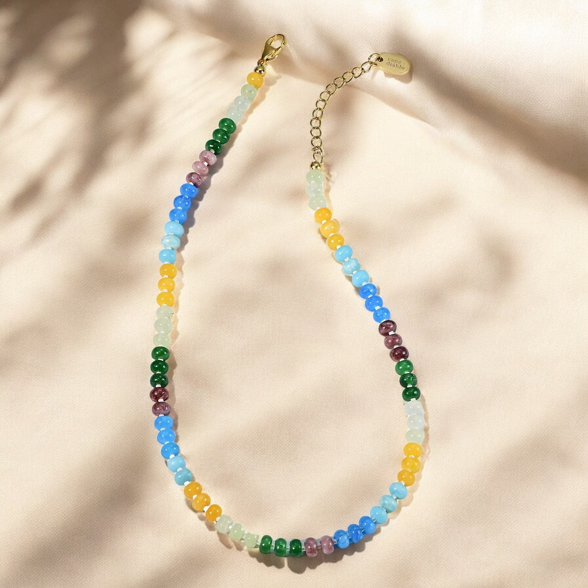 Sonnenaufgang Charm Stein Halskette