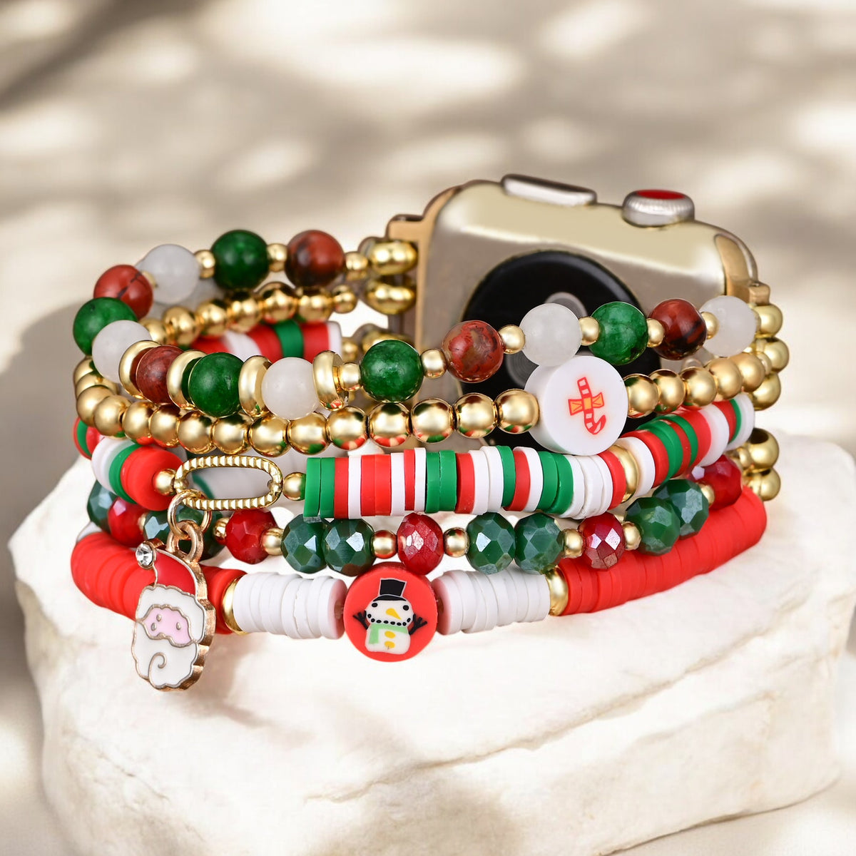 Santa Sparkle Stretch Apple Watch Armband