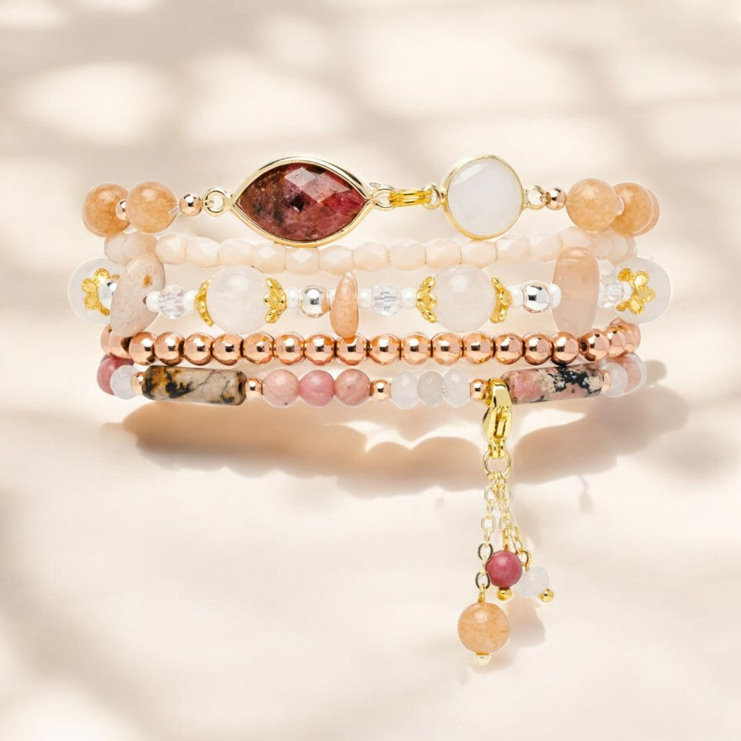 Burgunderrote Rose Stretch Apple Watch Armband