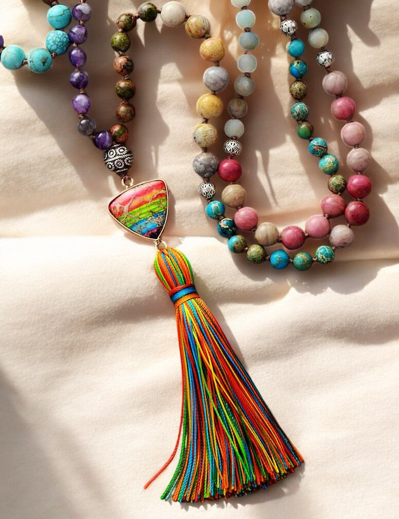 Chakra Charm Quasten-Halskette