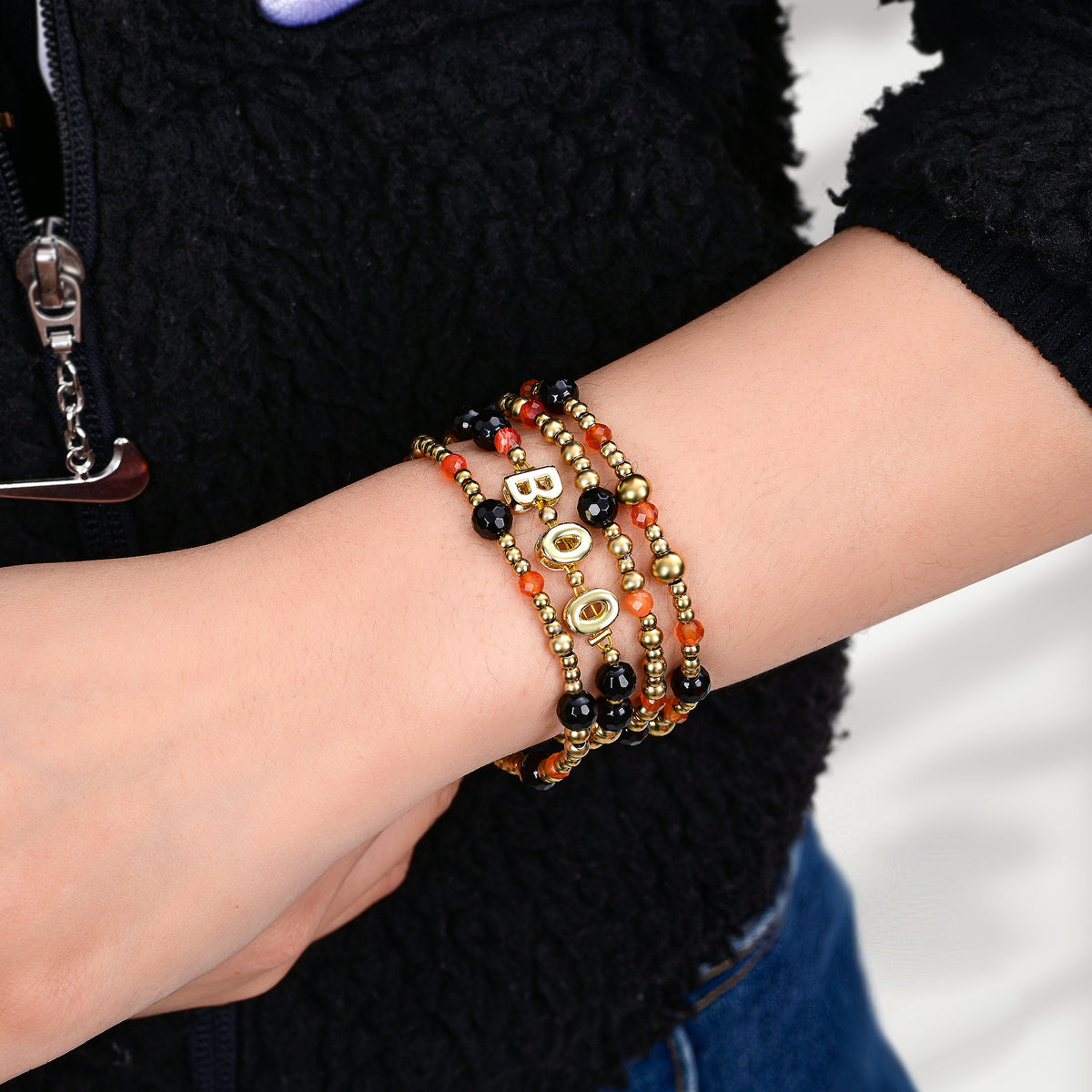Ensemble de bracelets lumineux effrayants d'Halloween