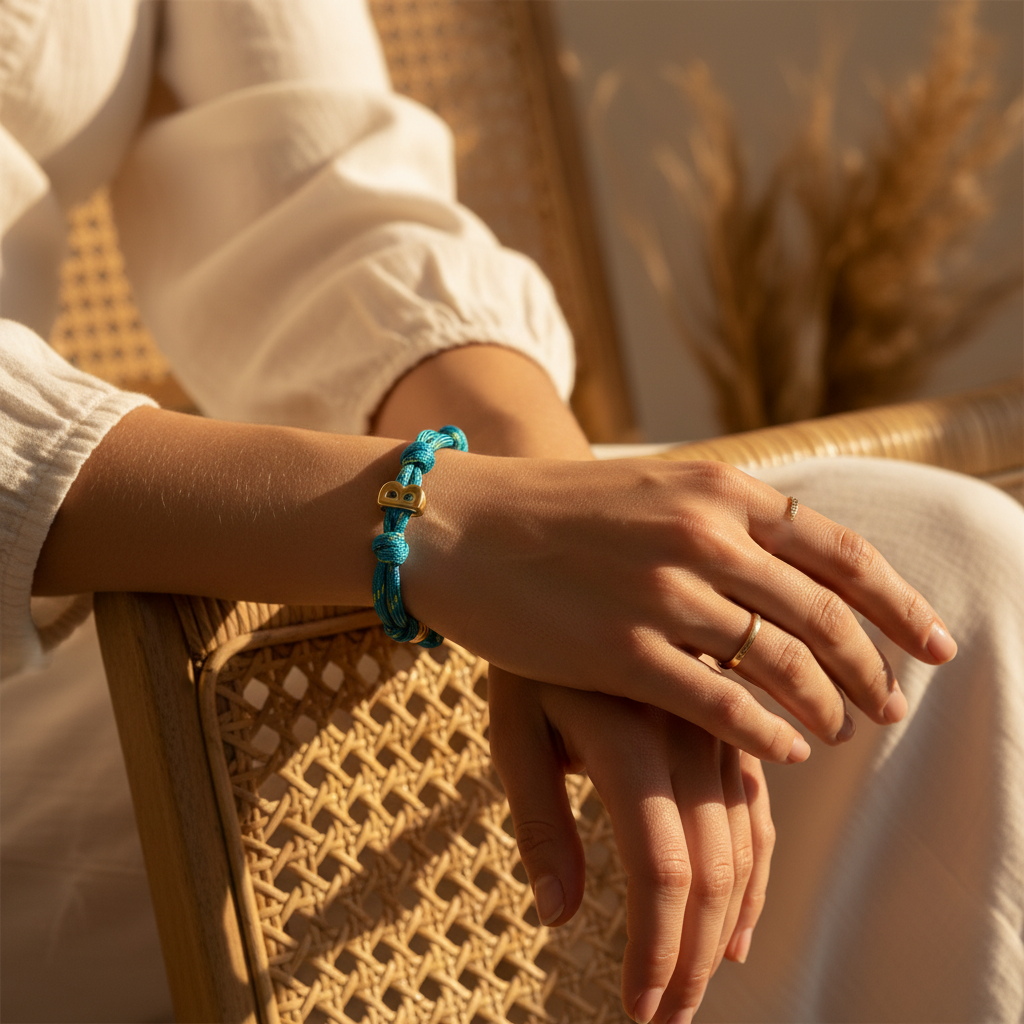 Bracelets à nœud avec initiale