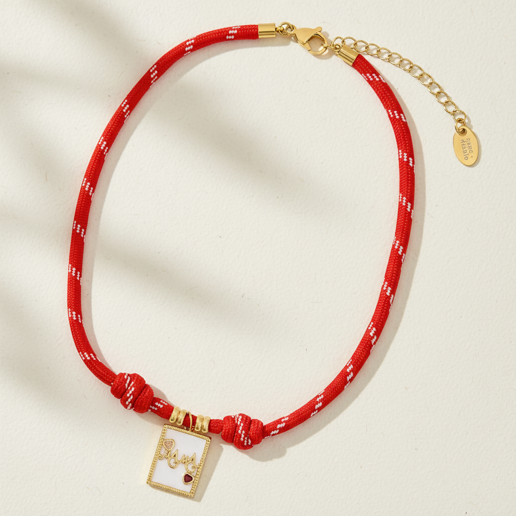 Collier Charme Amour Rouge