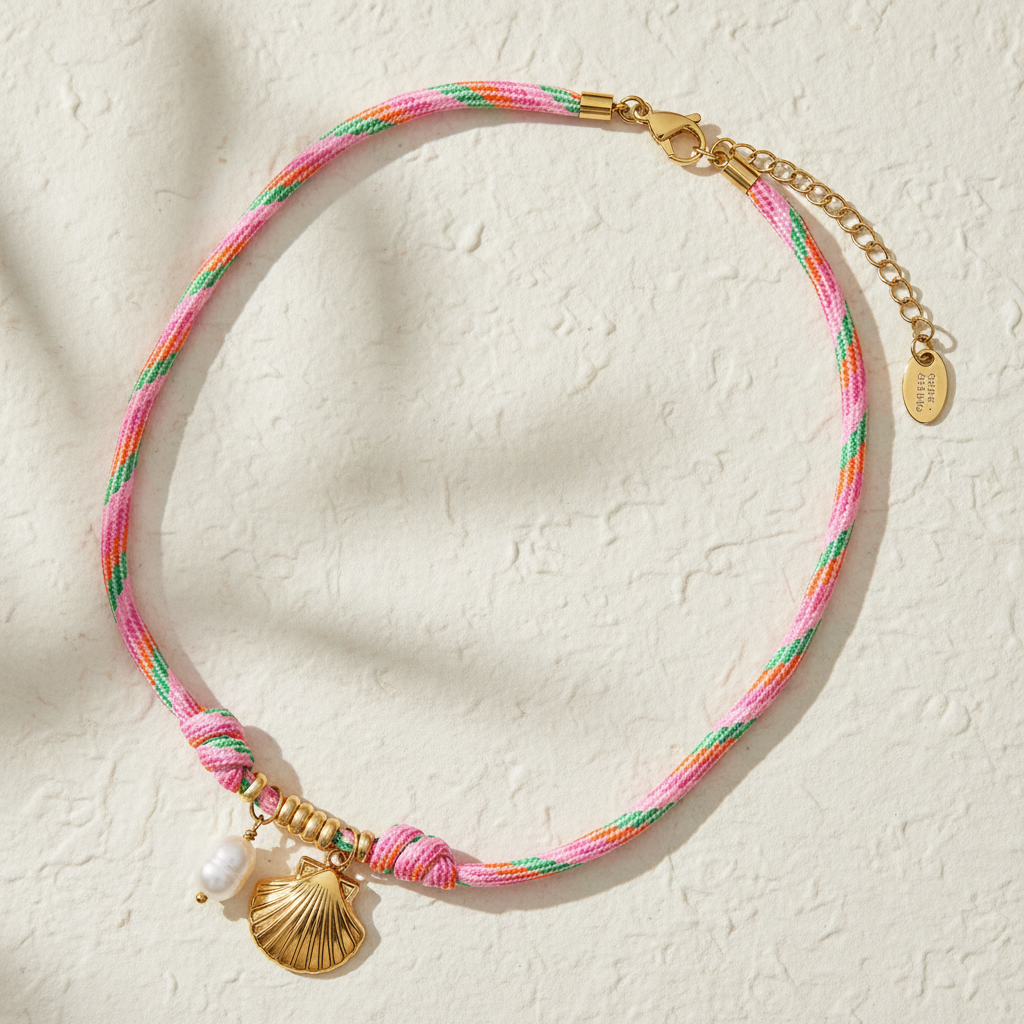 Collier pendentif coquillage de bord de mer