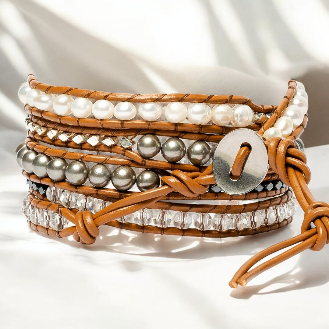 Exquisites Hämatit Wickelarmband