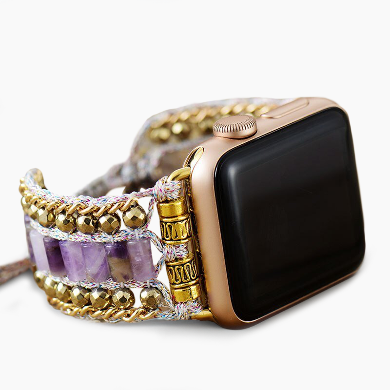 Majestätisches Amethyst Apple Watch Armband