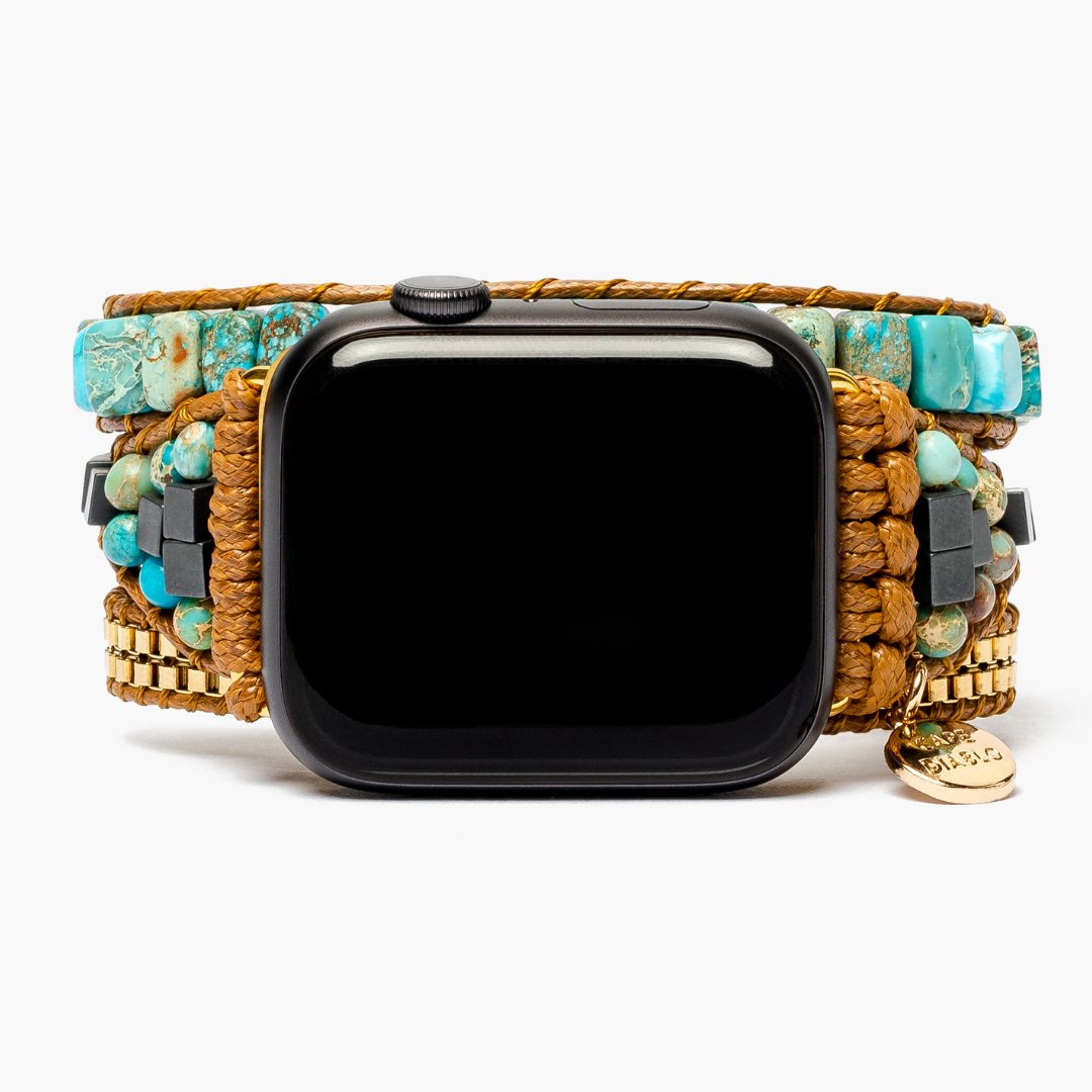 Turquoise Calming Energy Apple Watch Strap - Cape Diablo