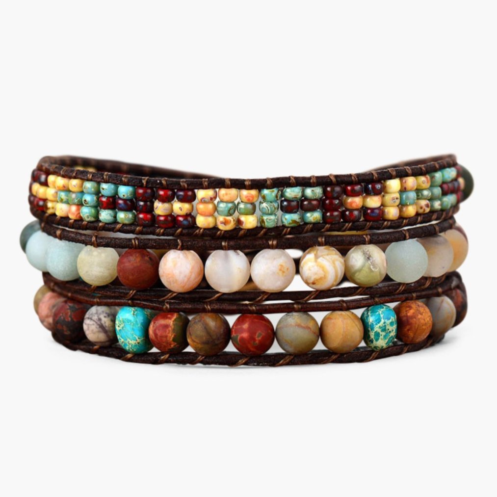 Vintage Jasper Wrap Bracelet - Cape Diablo