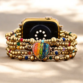 Bracelet Apple Watch Golden Essence Heart Stretch