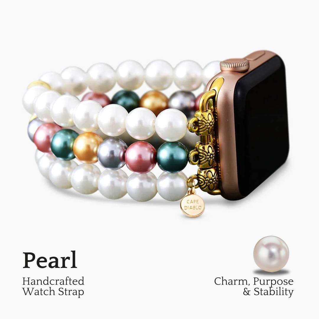 Bracelet Apple Watch extensible Pearl Garden
