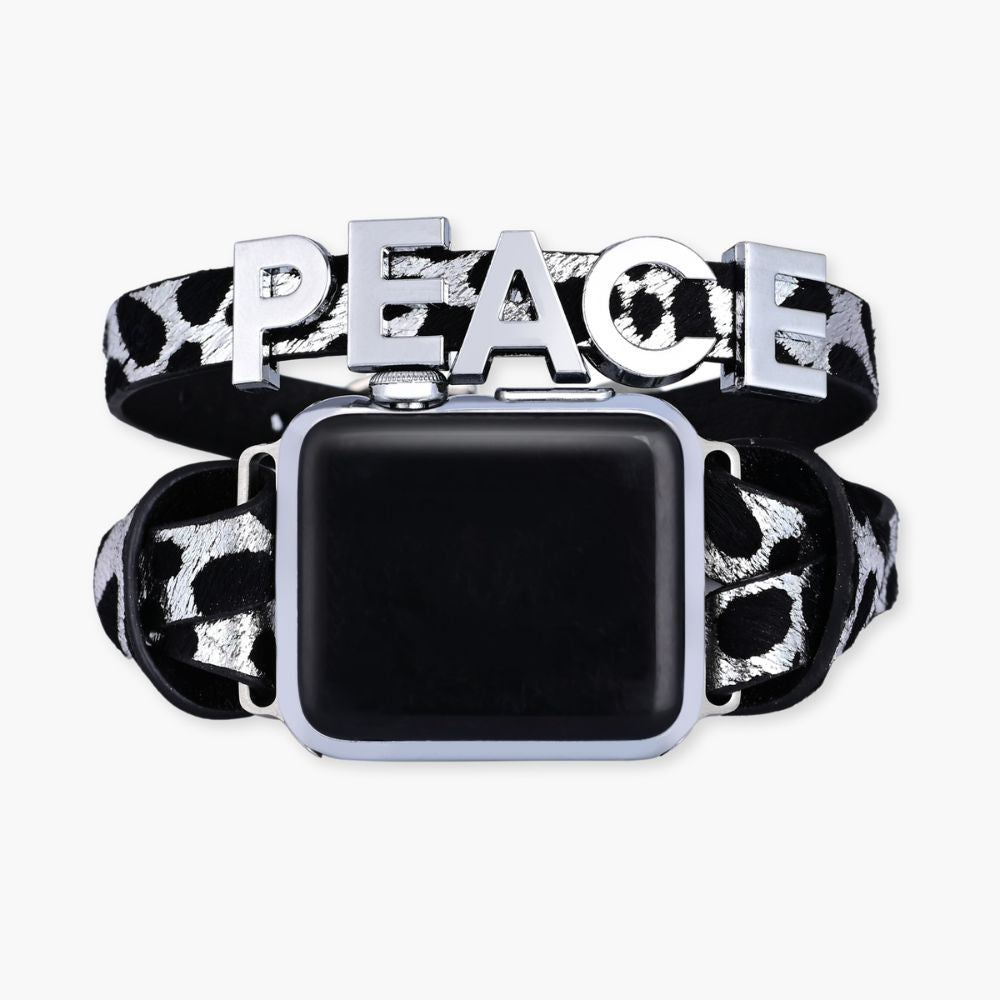 Peace Safari Lederarmband Apple Watch