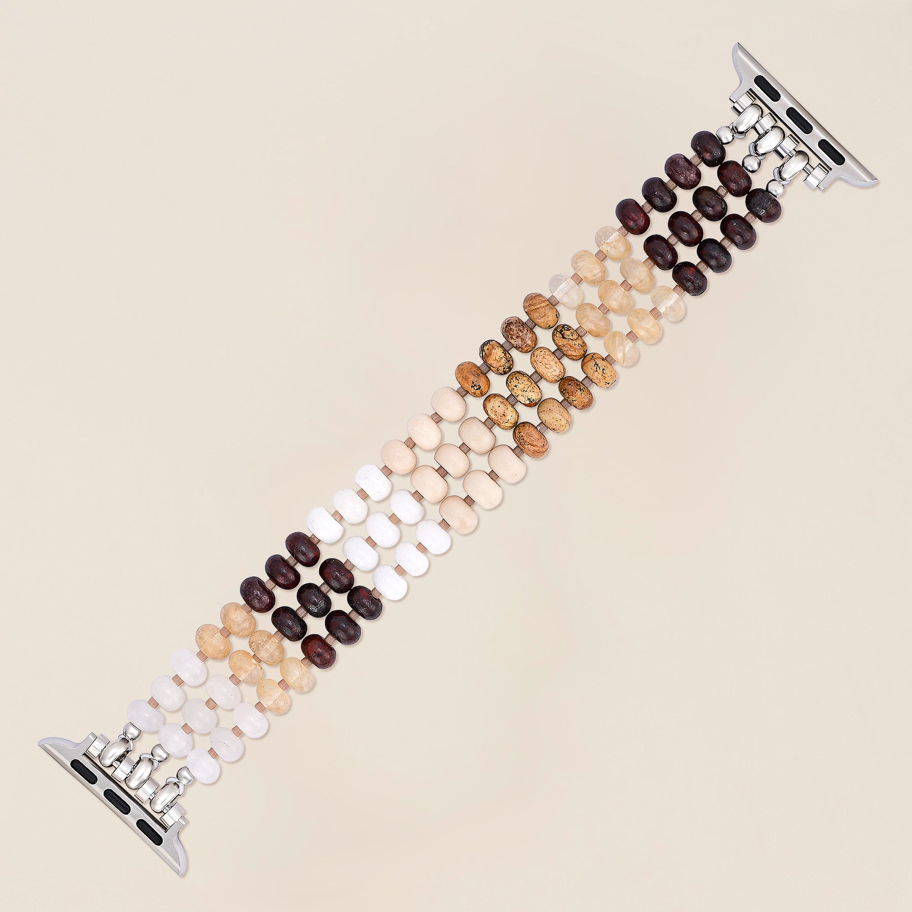 Bracelet en pierre de sable doré extensible Apple Watch