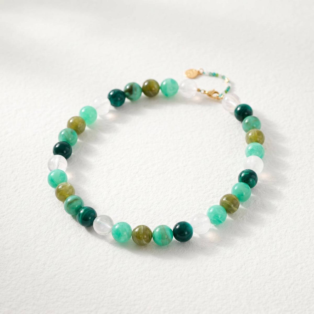 Collier épais à perles bleu sarcelle