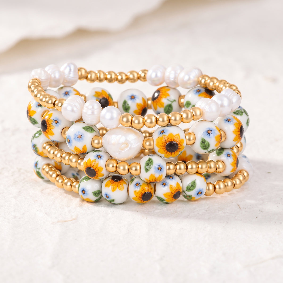 Porcelain Garden Sunlit Bloom Armbandset