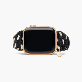 Bracelet Apple Watch en cuir Safari monochrome