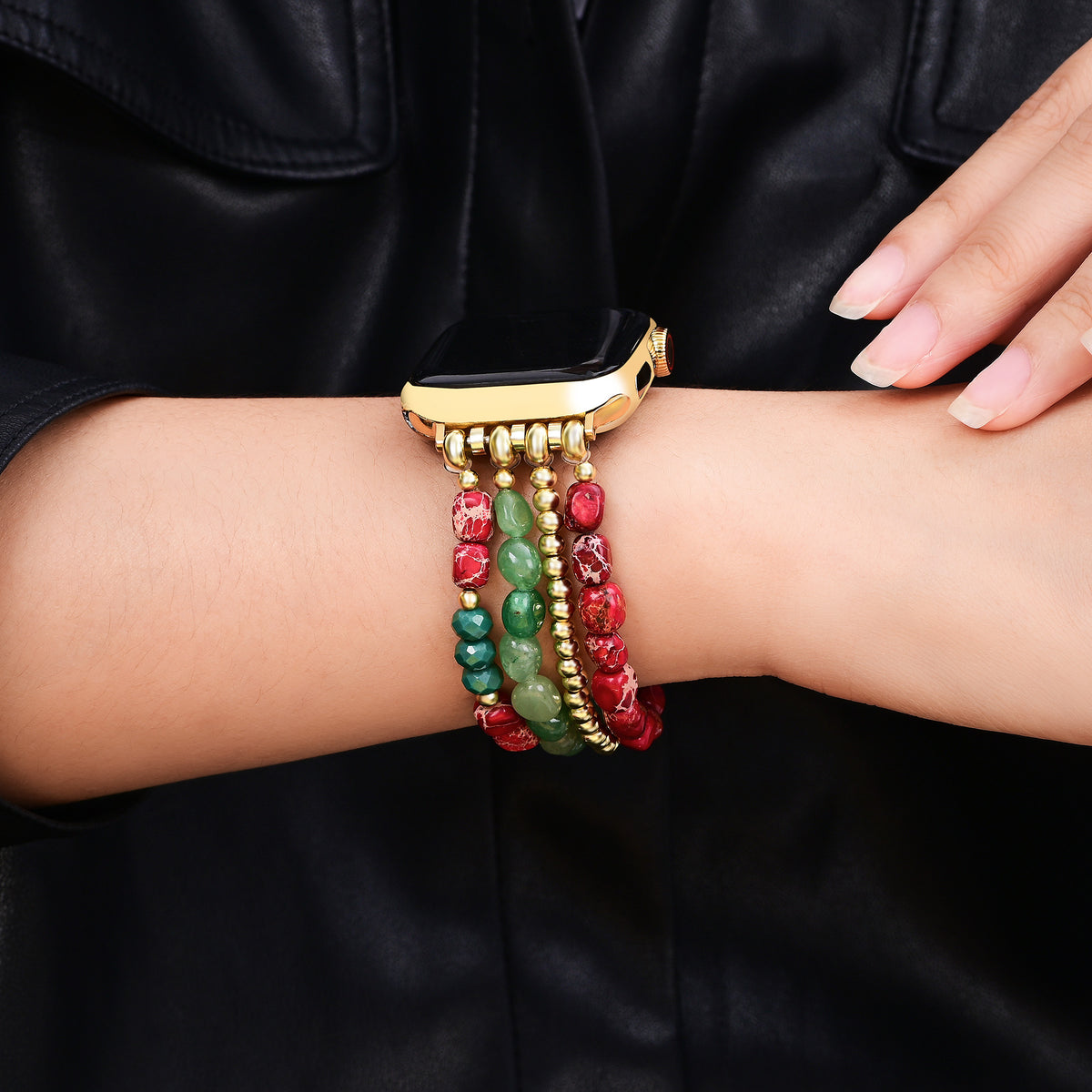 Evergreen Gold Elegance Weihnachts-Apple Watch-Armband