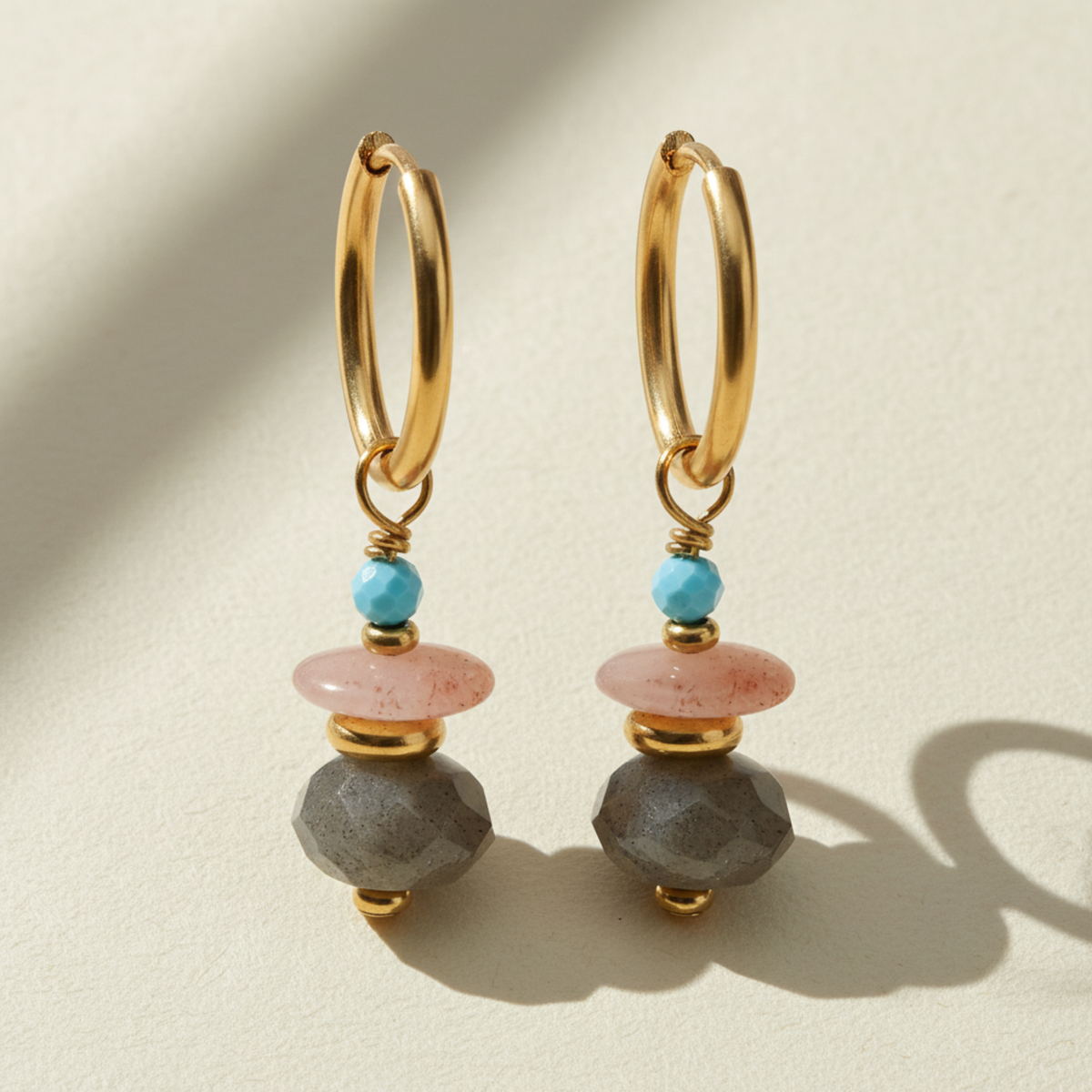 Boucles d'oreilles Aurora Labradorite