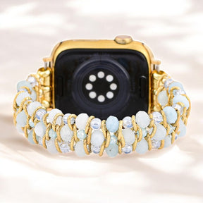 Aquamarin leuchtendes geflochtenes Apple Watch Armband