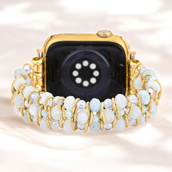 Aquamarin leuchtendes geflochtenes Apple Watch Armband
